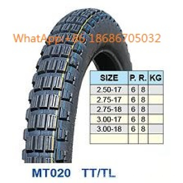 Un neumático de la motocicleta de Proformance alto de 2.50-17 2.75-17 2.75-18 3.00-17 3.00-18